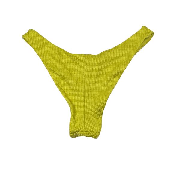 Aerie Cheekier Bikini Bottom Women's Size Small Textured Neon NWT - Picture 2 of 7
